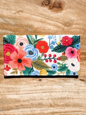 Rifle Paper Co Fabric Floral Checkbook Cover by Ellie_Robert_Boutique